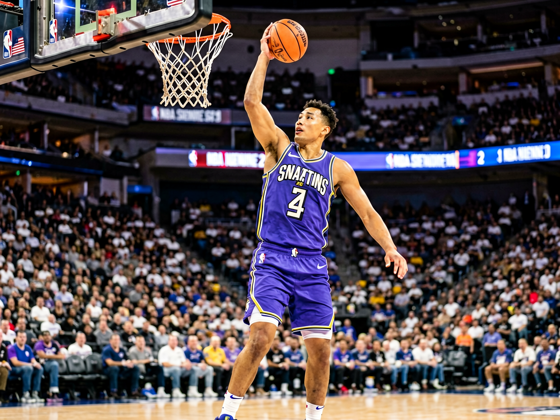 NBA赛事精彩瞬间集锦，球员在比赛中完成关键得分